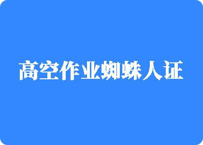 鸡巴操大咪咪免费高空作业蜘蛛人证